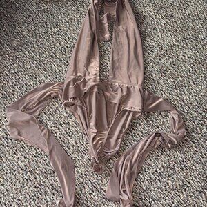 Brown Princess Polly bodysuit. Could not find original photos :( super strappy